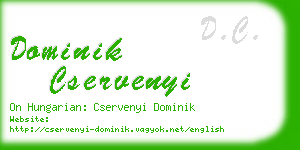 dominik cservenyi business card